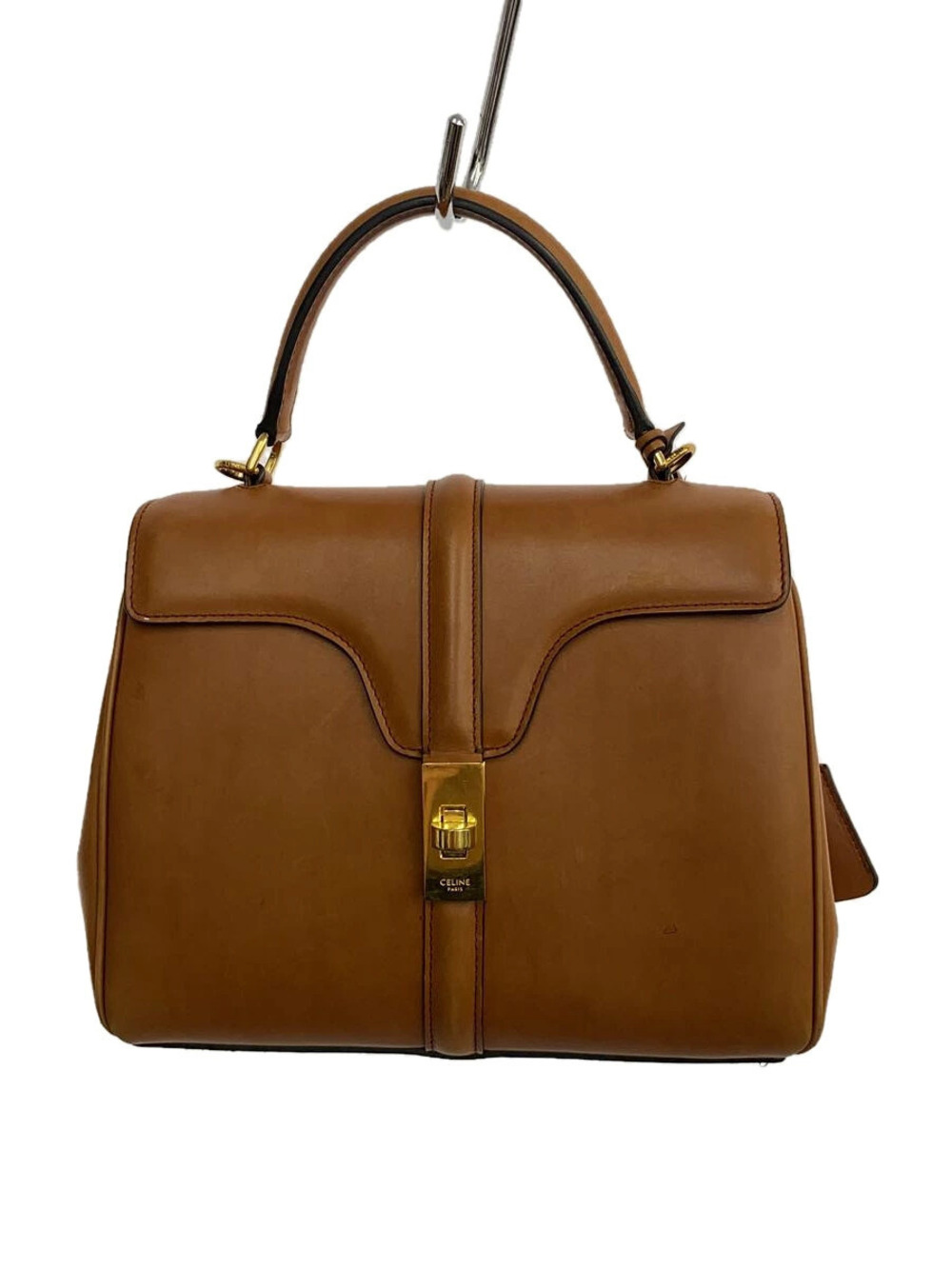 Celine Handbag Leather Camel Brown Shoulder strap